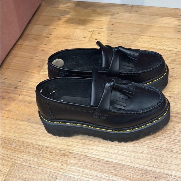 Dr Marten Adrien platform Black Tassel Loafers - Picture 4 of 6